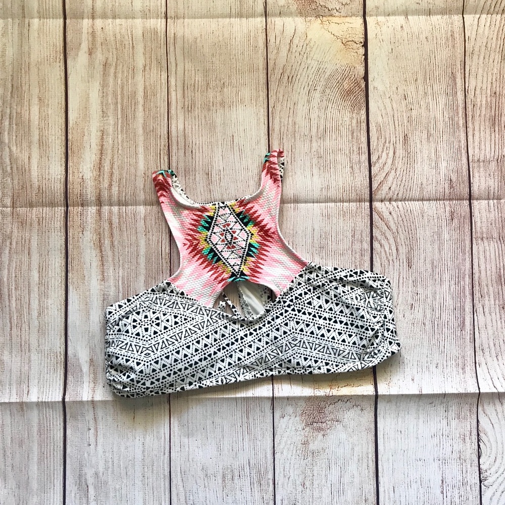Aztec print bikini top